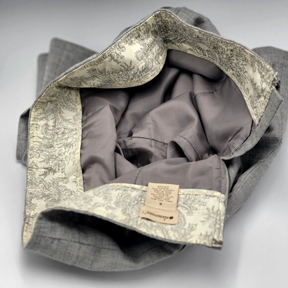 Elevenses Anthropologie Gray Heathered Pleated Wool Mini skirt Size 6 - Picture 4 of 11